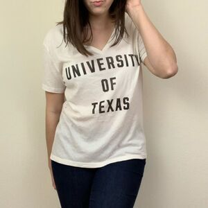 ✨5 FOR $25✨   VS PINK University of Texas UT White V Neck Tee